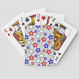 Baralho Estrelas Patrióticas - Cartas de Jogar Cinza Claro