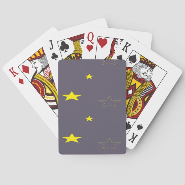 Baralho Estrelas sobre a cor do carvão (Verso)