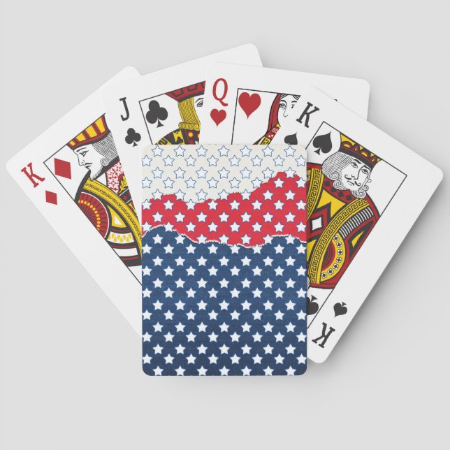 Baralho Estrelas Vermelhas, Brancas e Azuis (EUA) (Estados (Verso)