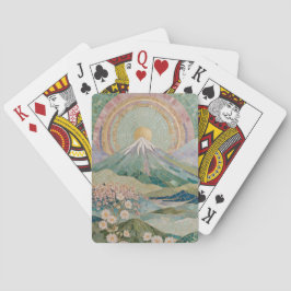 Baralho Ethereal Bloom: Pastel Mosaic Volcano in Spring