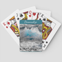 Baralho Etiqueta de Bagagem Oceano Onda Crista do Mar Natu