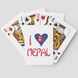 Baralho Eu Amo (Bandeira do Coração Nepalesa) Nepal