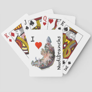Baralho Eu amo cartões de jogo clássicos de Nudibranchs