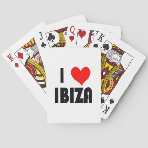 Baralho Eu amo cartões de jogo de Ibiza