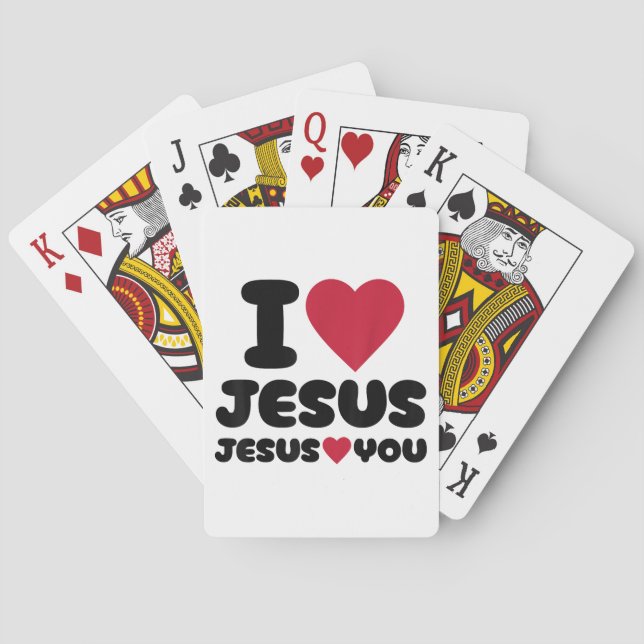 Baralho Eu amo Jesus e Jesus te ama cristão (Verso)