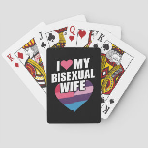 Baralho Eu Amo Minha Esposa Bissexual Orgulho Bi Bandeira 