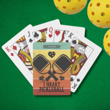 Eu Amo Pickleball Retro Strips Nome Monograma