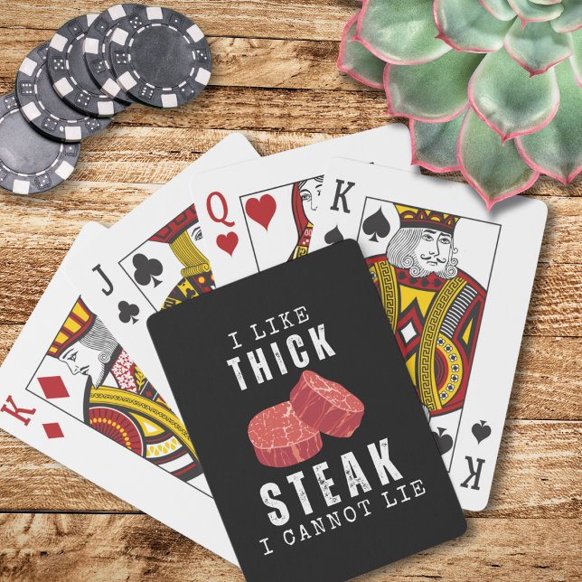 Baralho Eu Gosto De Bife Grosso Eu Não Posso Mentir Carnív (I Like Thick Steak I Cannot Lie playing card set for meat lovers.)
