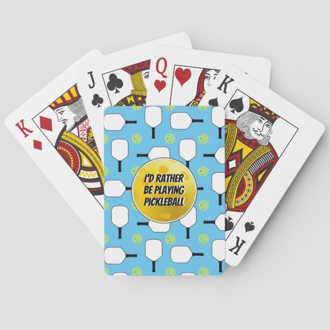 Baralho Eu Preferencialmente Jogando Pickleball Paddles Ba (Verso)