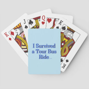Baralho Eu Sobrevivi ao Tour Bus Ride Blue Poker jogando c