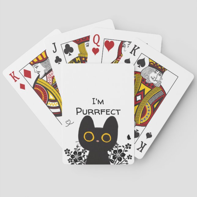 Baralho Eu Sou Gato Preto Fofo Perfeito (Verso)