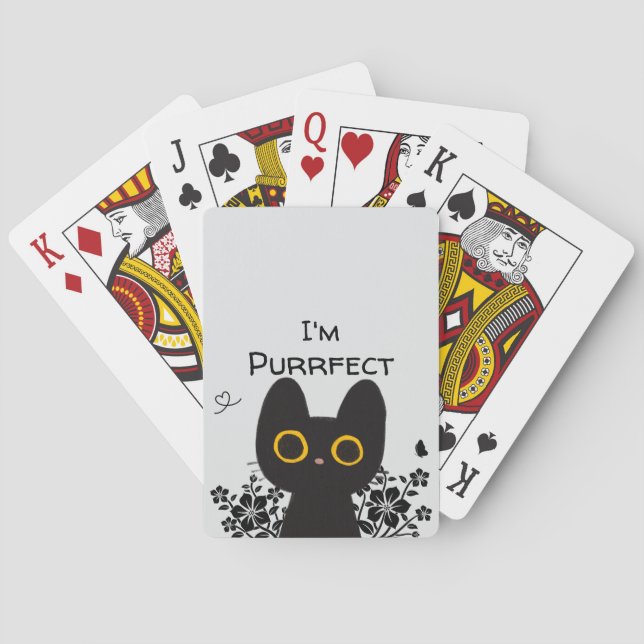 Baralho Eu Sou Gato Preto Fofo Perfeito (Verso)
