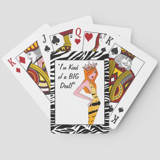 Baralho "Eu sou meio que um grande negócio!" Tocando Cartõ (Verso)