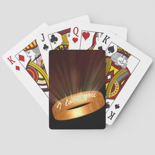 Baralho "Eu te amo" Ouro Ring (Verso)