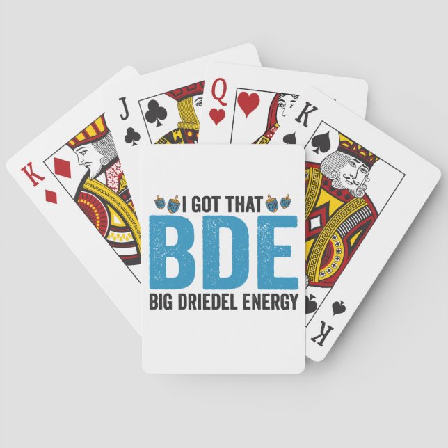 Baralho Eu tenho aquele grande Dreidel Energy Engraçado Fe (Verso)
