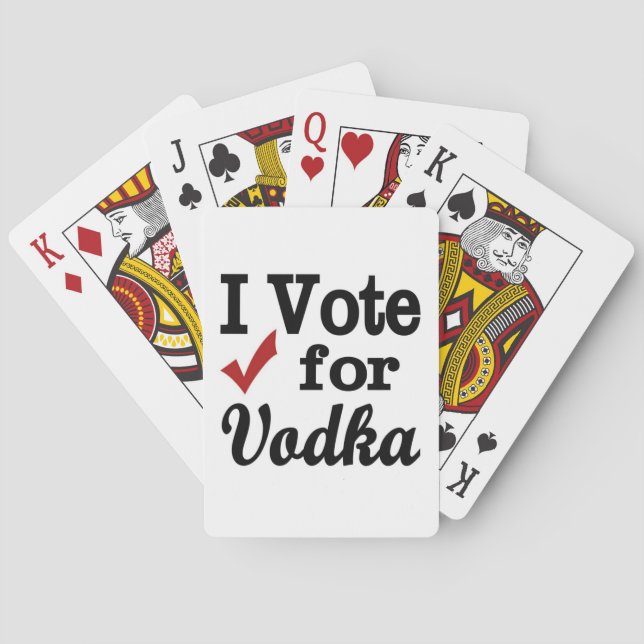 Baralho Eu Voto por Vodka (Verso)