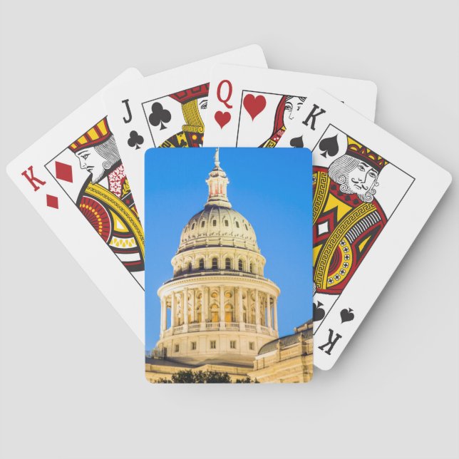 Baralho EUA, Texas, Austin. Construção do Capitólio (1888) (Verso)