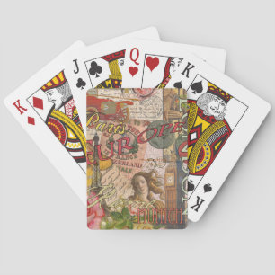 Baralho Europa Viagem Vintage Europa Paris França Art