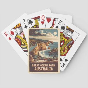 Baralho Excelente Ocean Road Austrália Ilustração Viagem A