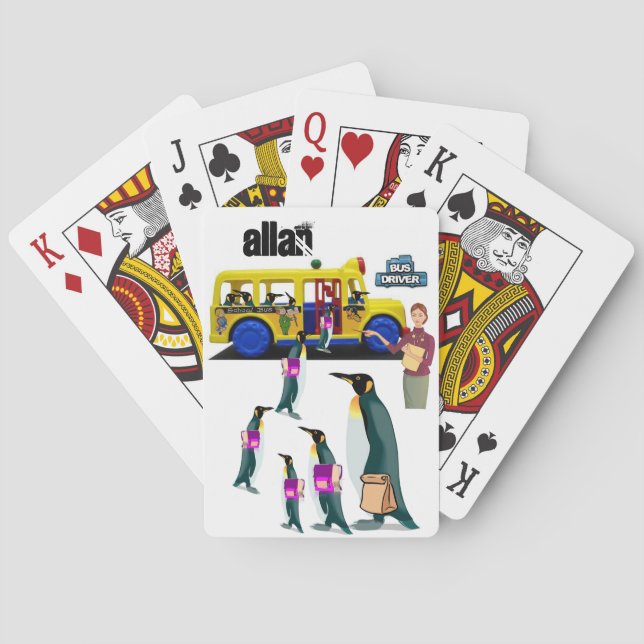 Baralho Executando Driver de Barramento Escolar Penguin de (Verso)