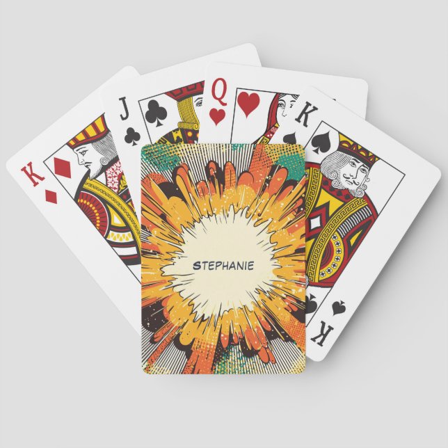 Baralho Explosão de Pop de estilo cômico (6) (Verso)