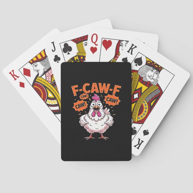 Baralho F-Caw-F Frango Clássico Legal Único (Verso)