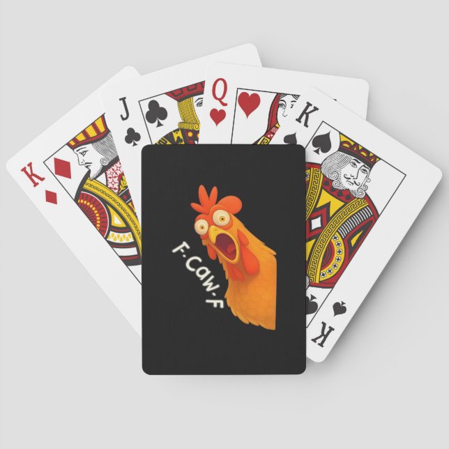 Baralho F-Caw-F Frango Retro Clássico (Verso)