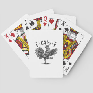 Baralho F Caw F Galo, F-Caw-F Humor de Galinha Engraçado L