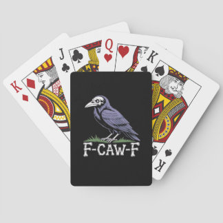 Baralho F-Caw-F Osso Texto Caveira Corvo - Humor Macabro G