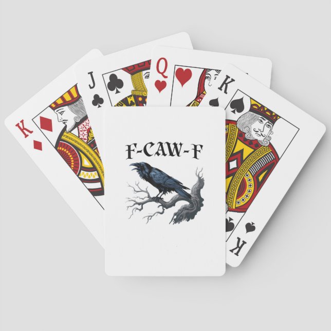 Baralho F-Caw-F Pássaro Engraçado Corvo (Verso)