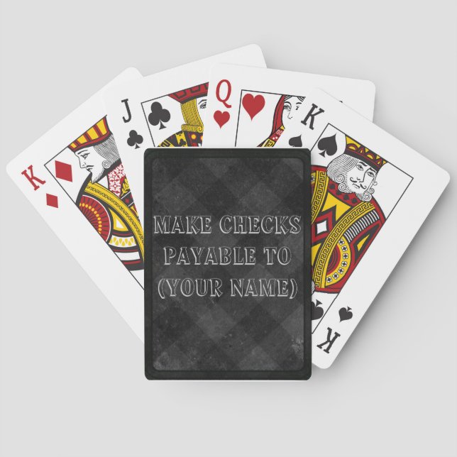 Baralho Faça a verificação Checkered À-Cinzento pagável (Verso)