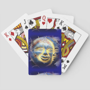 Baralho face do sol/ face da lua jogando cartas