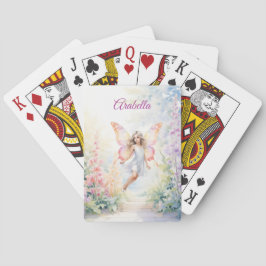 Baralho Fada bonito de borboleta de Pastel em Jardim Flor