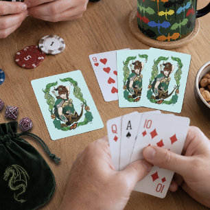 Baralho Fada Florestal Archer Elfa Fantasia Verde Encantad