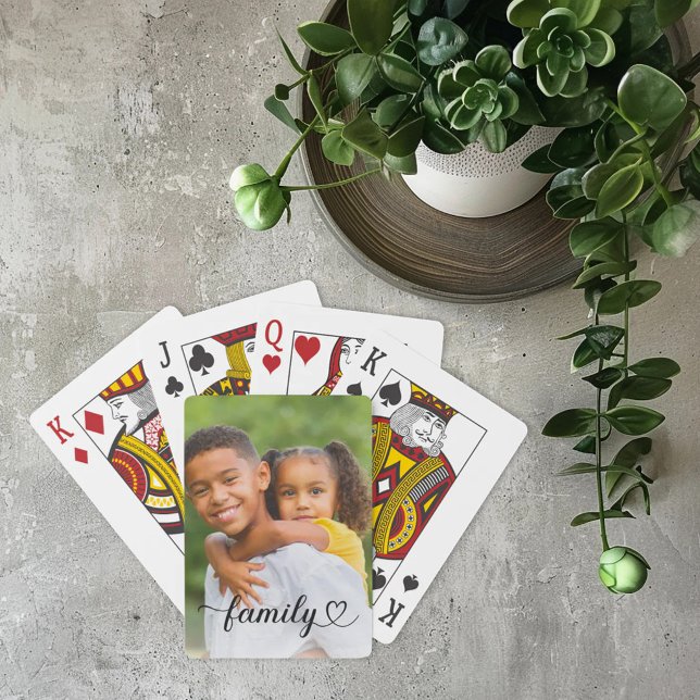 Baralho Família Black Script Foto Personalizada (Criador carregado)