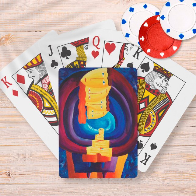 Baralho Família Junta Retrato Moderno Pintura (Criador carregado)