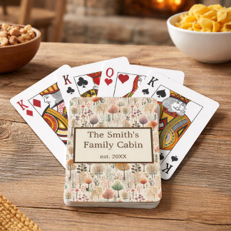 Baralho Family Gift Woodland Cozy Cabin Personalized