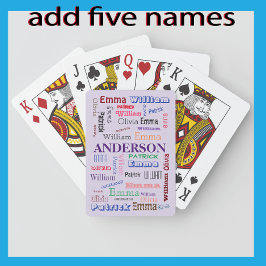 Baralho Family Name Dazzling Word Cloud