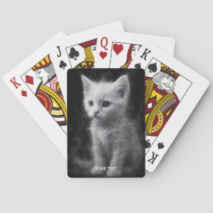 Baralho Fantasia Gatinho de Fumaça Branca Fofa
