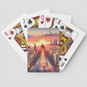 Baralho Fantasy Cute Barcelona Sunset View