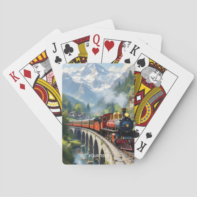 Baralho Fantasy Cute Crimson Antiguo Trem (Verso)