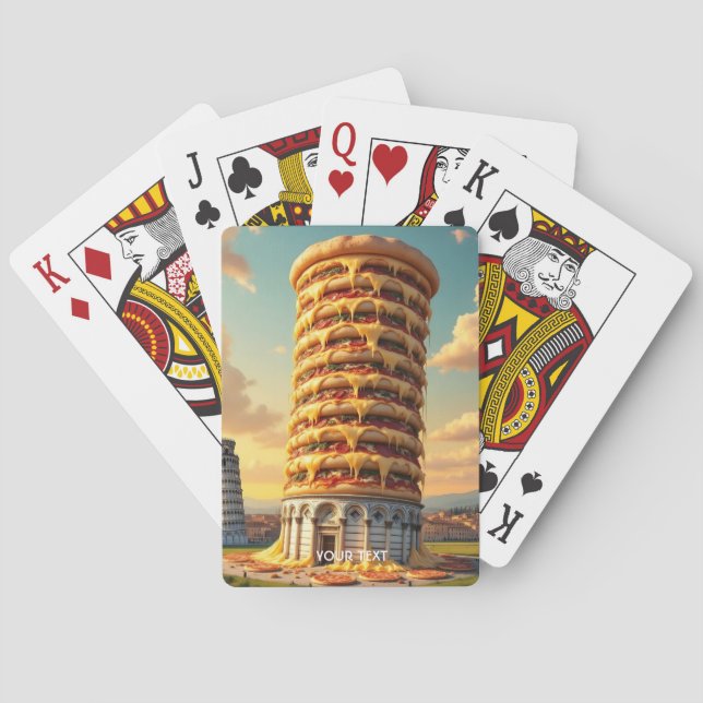 Baralho Fantasy Cute Pisa Tower Pizza (Verso)