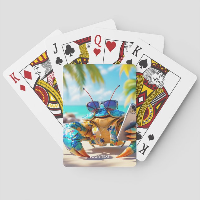 Baralho Fantasy Cute Shell Crab Beach (Verso)