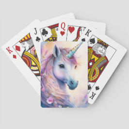 Baralho Fantasy Unicorn tocando cartas
