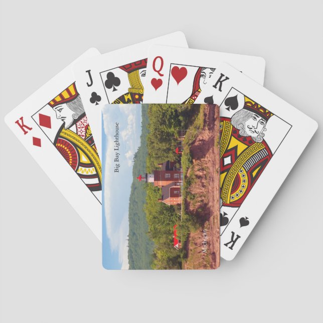 Baralho Farol da Baía Grande de cartas de jogar água (Verso)