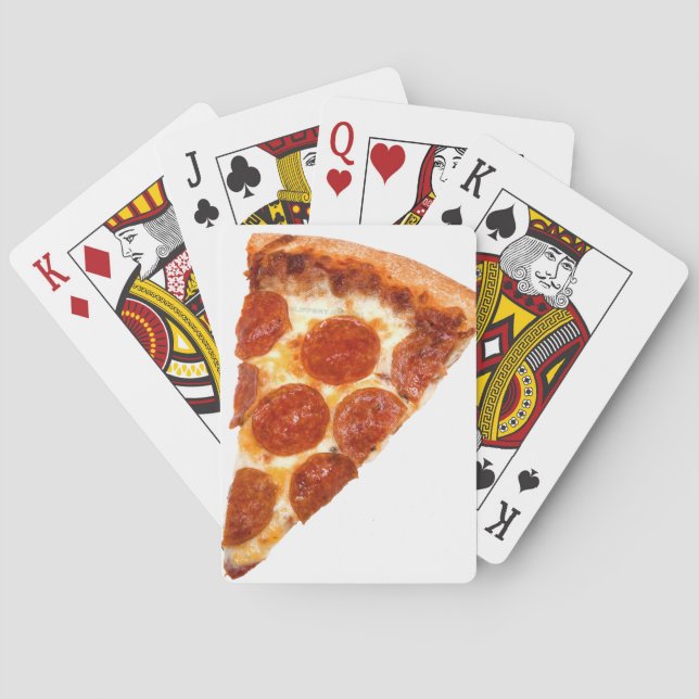 Baralho Fatia de pizza de pepperoni clássica derretida do  (Verso)