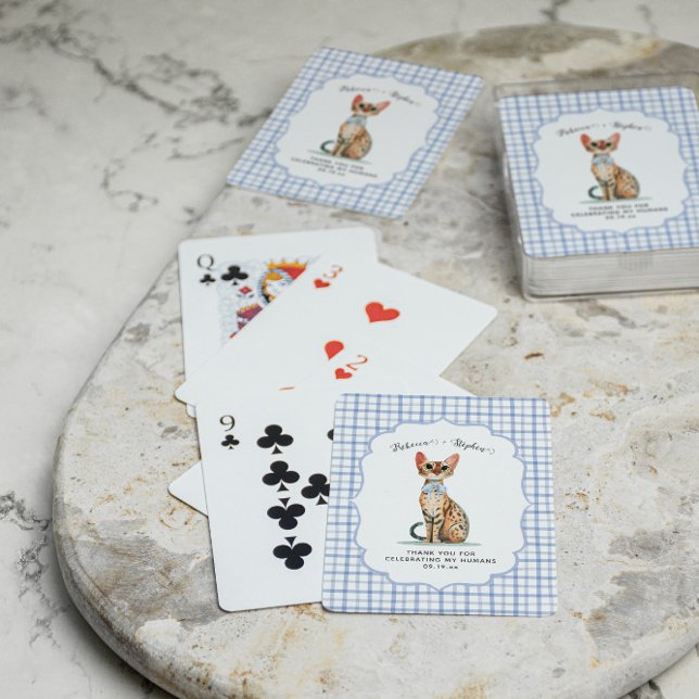 Baralho Favor de Casamento de Gato Bengal (Criador carregado)