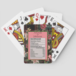 Baralho Favor de Casamento de Receita de Amor Rosa Floral