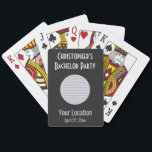 Baralho Favor de Casamento do Partido Golf Ball Bachelor<br><div class="desc">Estes cartões de jogo de golfe são o favor ou presente perfeito para a sua despedida de solteiro. Personalize com o nome do noivo,  o local da festa ou outra mensagem personalizada e a data do solteiro. Excelente para qualquer noivo que seja um golfista!</div>