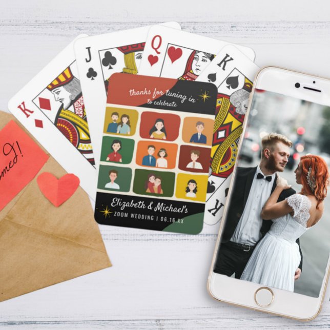 Baralho Favor de casamento virtual em vídeo com estilo cha (Criador carregado)